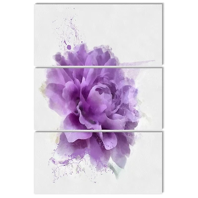 Designart - Purple Rose Watercolor