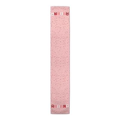 90" Valentine's Day Pink Confetti Banner Table Runner
