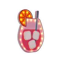 American Art Decor Tipsy LED Cocktail Plaque Wall Sign - 12" x 16" x 1"