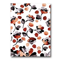 Designart - Modern Flower In Blue Red and Orange