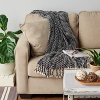 DII® Black & White Textured Acrylic Throw