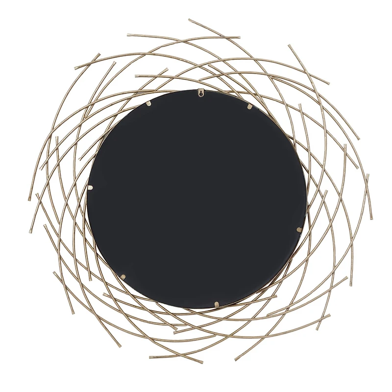 CosmoLiving by Cosmopolitan 39" Gold Glam Metal Wall Mirror