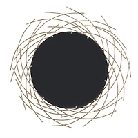 CosmoLiving by Cosmopolitan 39" Gold Glam Metal Wall Mirror