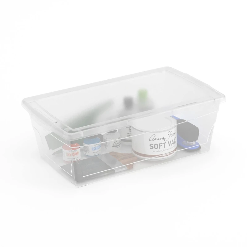 6.1qt. Clear Storage Cases with Snap-On Lids, 5ct. by Simply Tidy®