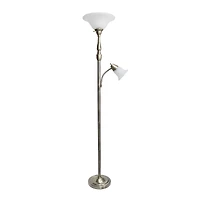 Lalia Home Torchiere Floor Lamp with Reading Light