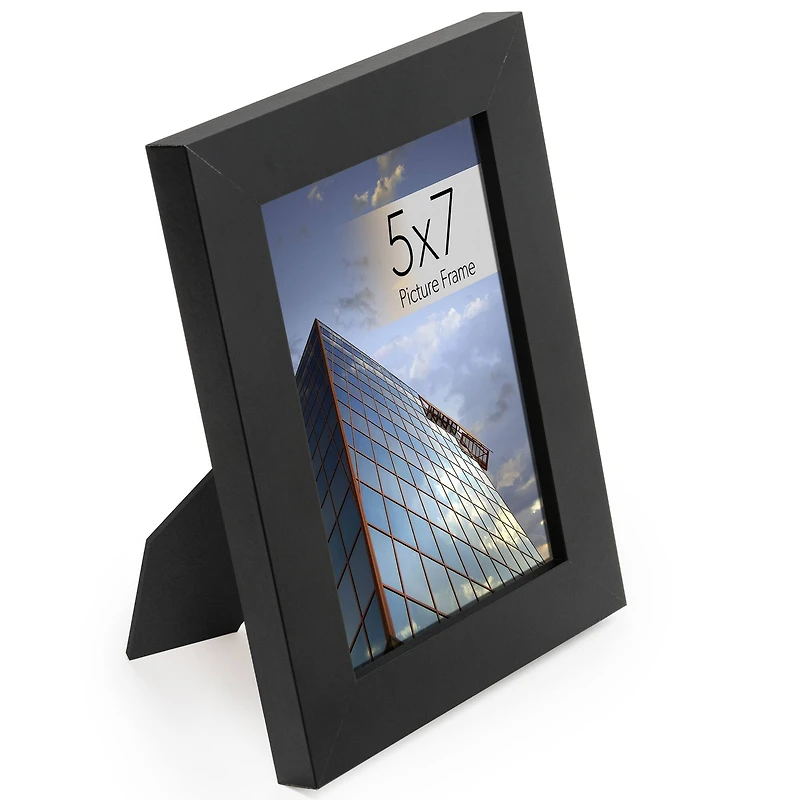 WallsThatSpeak Black Picture Frame with Easel and Glass