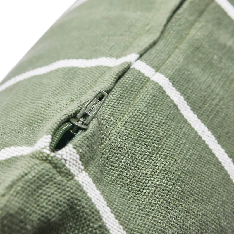 Hello Honey® 20" Square Interwoven Stripe Cotton Pillow Cover