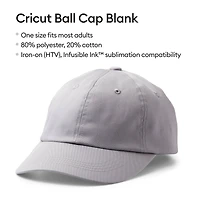 Cricut® Gray Ball Cap Blank, 3ct.