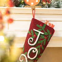 Glitzhome® 20" Joy Hooked Stocking