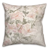 Soft Floral Abstract 18" x 18" Indoor/Outdoor Pillow