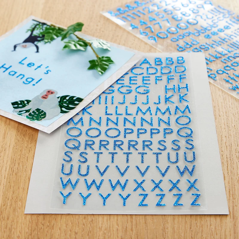 12 Pack: Glitter Block Alphabet Stickers by Recollections