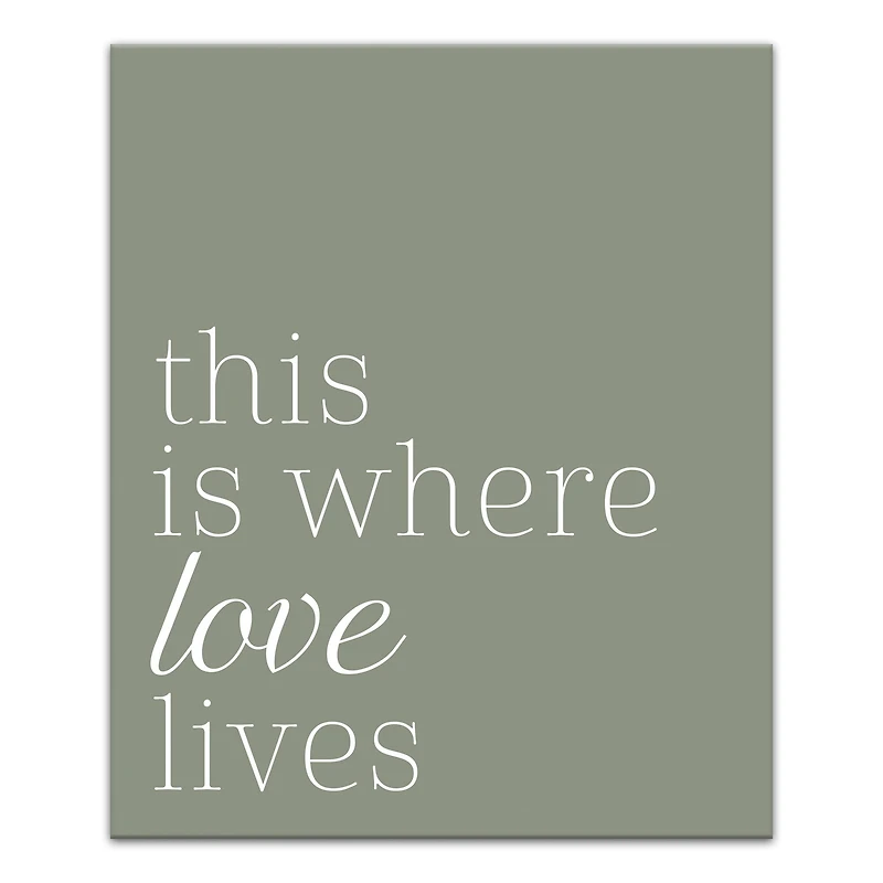 Where Love Lives 20" x 24" Canvas Wall Art