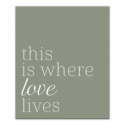 Where Love Lives 20" x 24" Canvas Wall Art