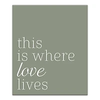 Where Love Lives 20" x 24" Canvas Wall Art