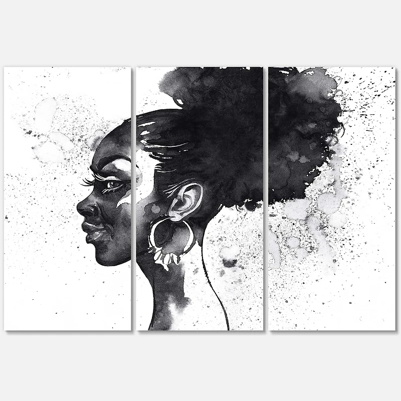 Designart - Monochrome Portrait of African American Woman I