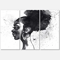 Designart - Monochrome Portrait of African American Woman I