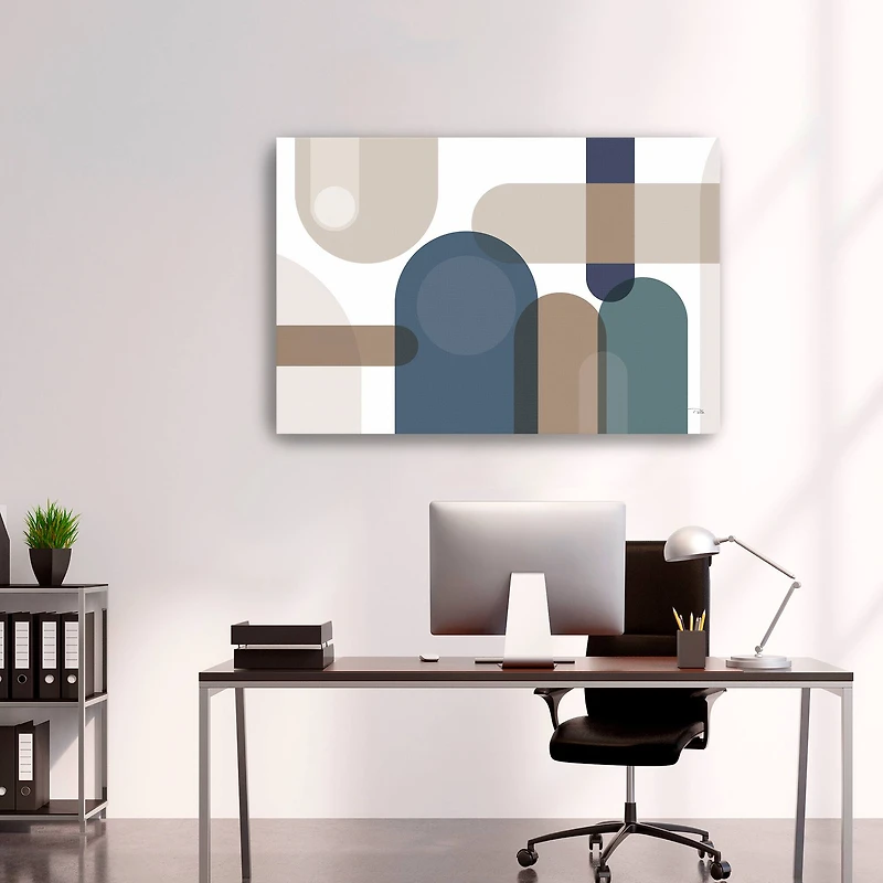 Metro 67 Blue Canvas Giclee