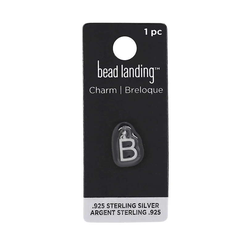 12 Pack: Sterling Silver Alphabet Charm by Bead Landing