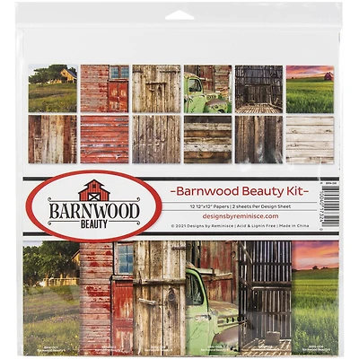 Reminisce Collection Kit 12"X12"-Barnwood Beauty