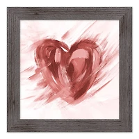 Abstract Painted Heart 16" x 16" Western Framed Print