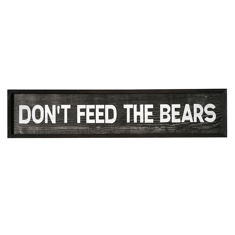 American Art Décor™ 36" Don't Feed The Bears Wood Novelty Wall Sign