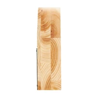 8" Light Brown Wood Round Abstract Clock