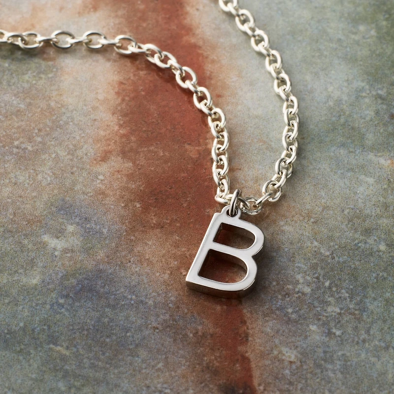 12 Pack: Sterling Silver Alphabet Charm by Bead Landing