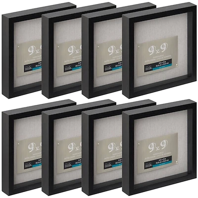8 Pack: Black Belmont 9" x 9" Shadowbox by Studio Décor®