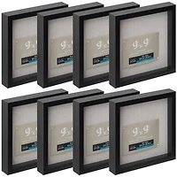 8 Pack: Black Belmont 9" x 9" Shadowbox by Studio Décor®