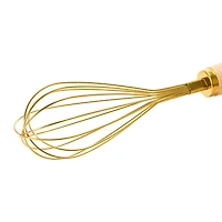 Hello Honey® Gold Standing Stainless Steel Whisk with Wood Handle