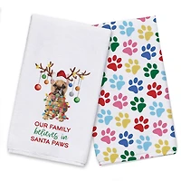 Frenchie Christmas Tree Tea Towel, 2ct.