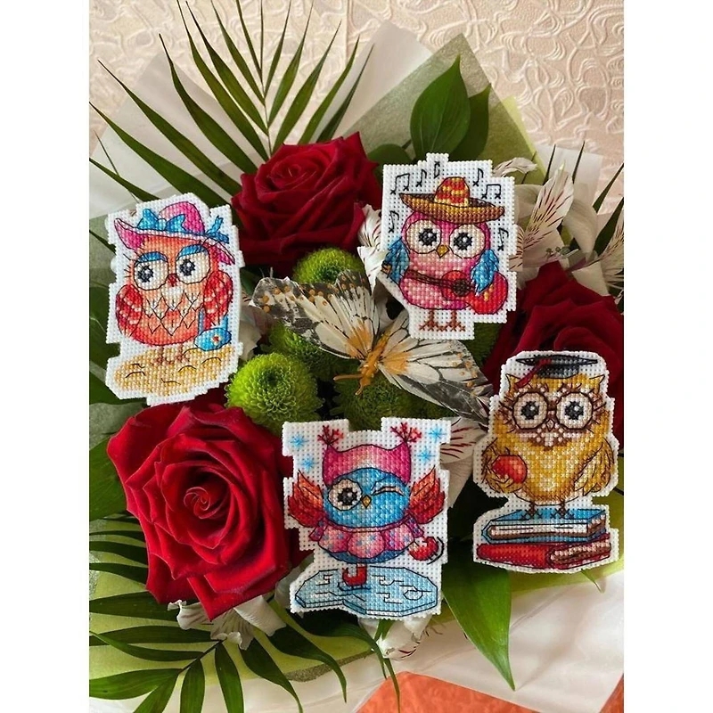MP Studia Owl Stories Plastic Canvas Counted Cross Stitch Kit