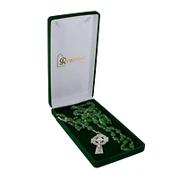 25" St. Patrick Irish Glass Beaded Rosary