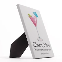 10" Cheers Mom Tabletop Canvas