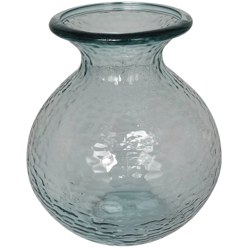 13" Clear Recycled Glass Vase