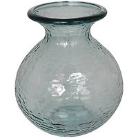 13" Clear Recycled Glass Vase