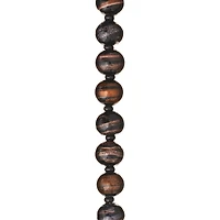 12 Pack: Black & Amber Lampwork Glass Beads, 10mm by Bead Landing™