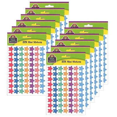 Teacher Created Resources Mini Watercolor Stars Stickers, 12 Packs of 378