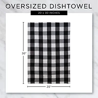 DII® Windowpane Oversized Washed Waffle Dishtowels
