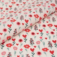 SINGER® Red Floral Cotton Fabric