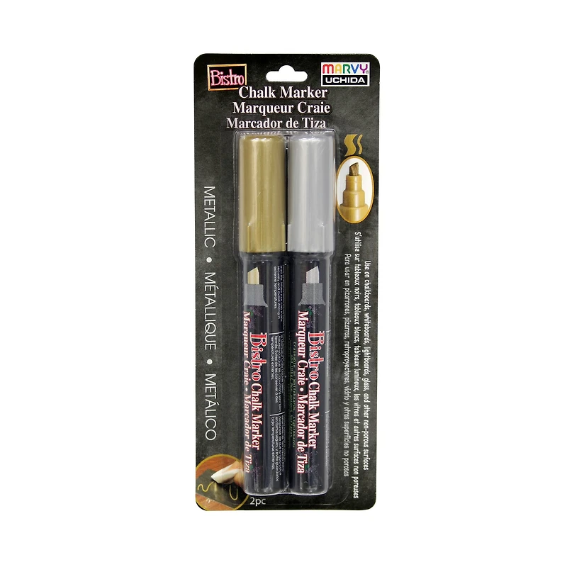 Marvy® Uchida Bistro Chisel Tip Metallic Chalk Markers