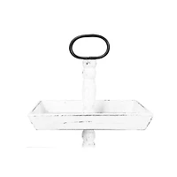 Hello Honey® 25" White Decorative 3 Tier Tray