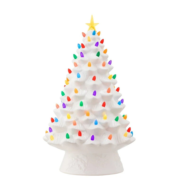 18" LED Nostalgic White Christmas Tree