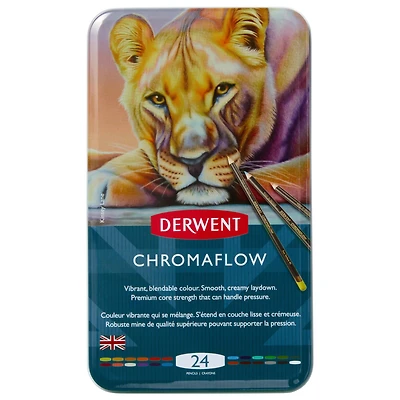 Derwent® Chromaflow 24 Color Pencil Tin Set