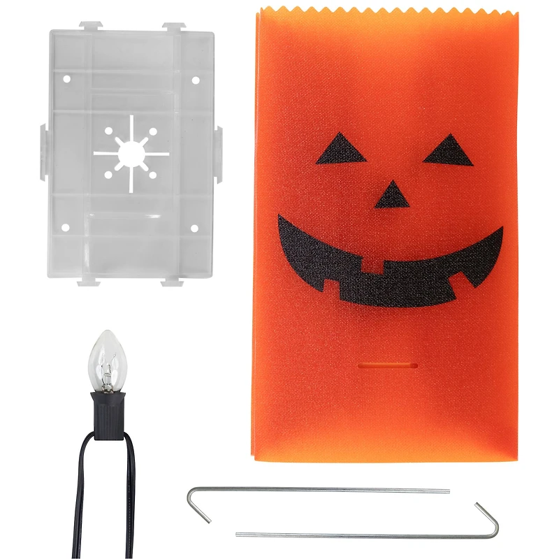 Jack-O-Lantern Halloween Luminary Pathway Markers Set