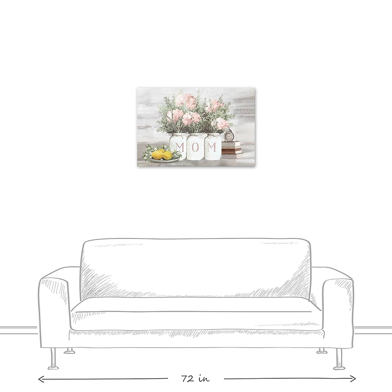Mom Floral Still Life Canvas Wall Art