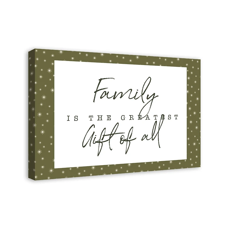 Family Greatest Gift Twinkle Canvas Wall Art