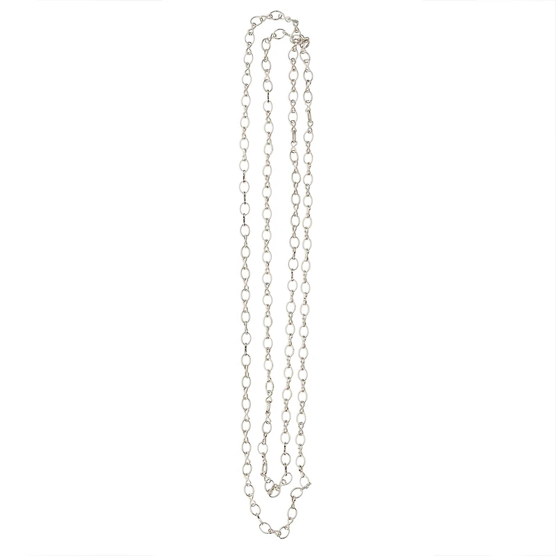Bead Landing™ Oval Link Rhodium Chain, 36"