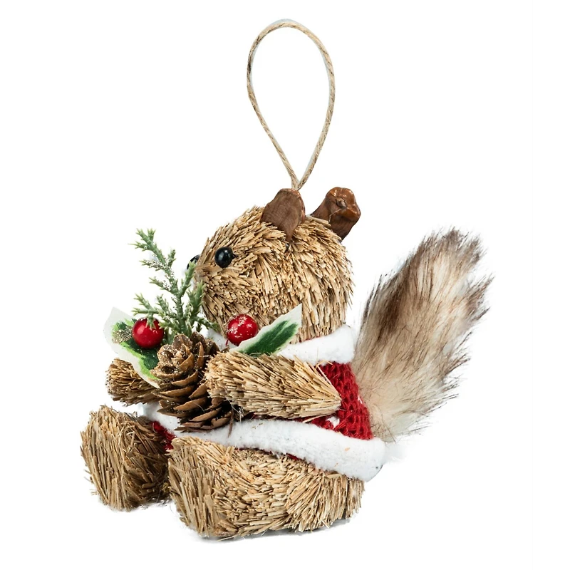 4" Squirrel in Sweater Natural Ornament by Ashland®