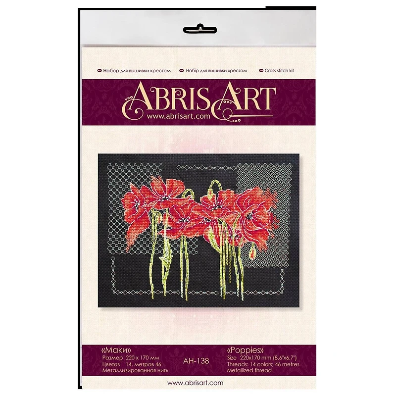 Abris Art Poppies Cross Stitch Kit